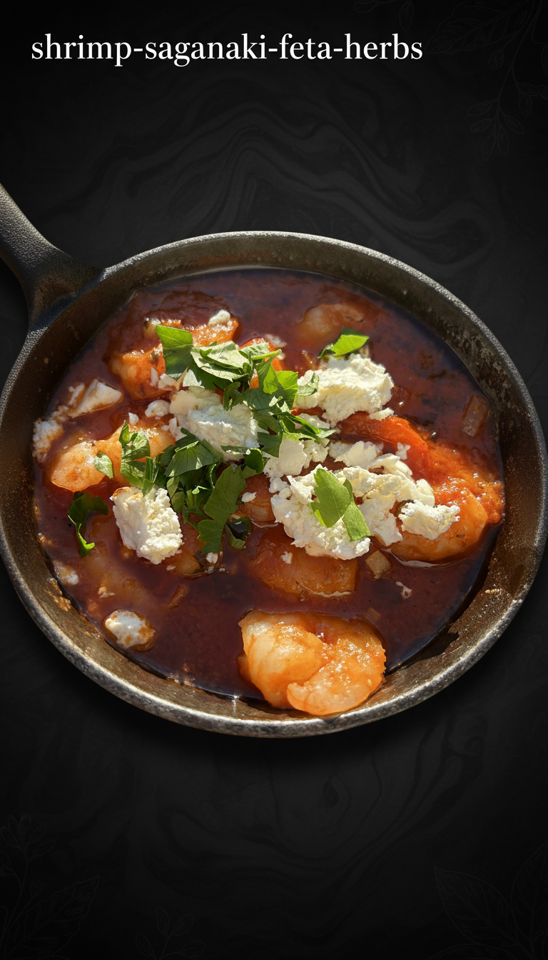 Garnelen Saganaki